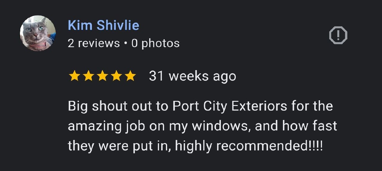 Google review from Kim Shivlie